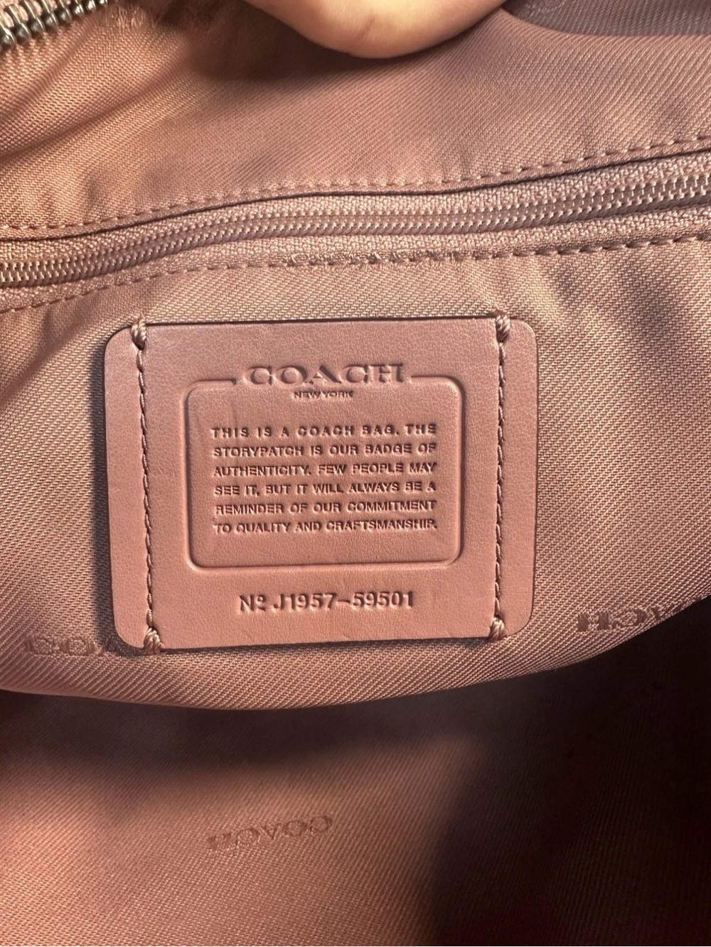 Coach Lexy 59501 Blush Pebbled Leather Chain Tote Crossbody Dust Bag EUC - Picture 4 of 10